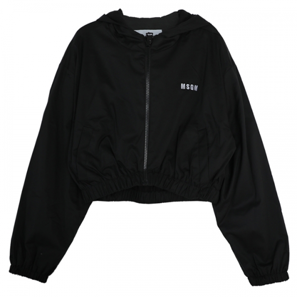 ◆키즈◆24SS 여성 로고 자수 크롭 자켓 블랙 S4MSJGJK169 110