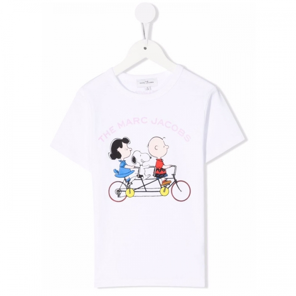 ◆키즈◆22SS 키즈 로고 카툰 프린트 티셔츠 화이트 W15606 10B