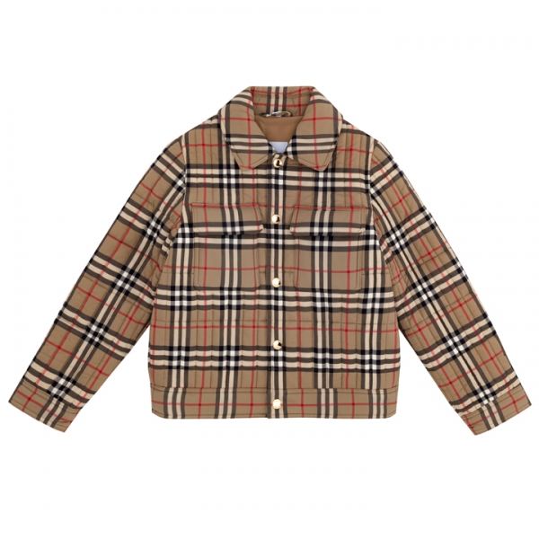 ◆키즈◆24SS 키즈 빈티지 체크 퀄딩 자켓 아카이브베이지 8069335