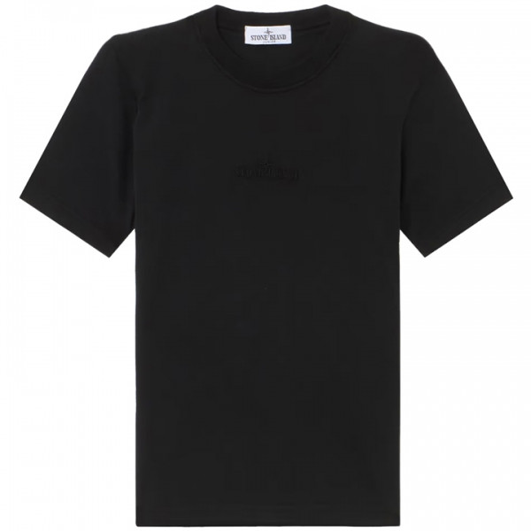 ◆키즈◆25SS 키즈 로고 자수 티셔츠 블랙 K1S16 2100007 S0050 V0029