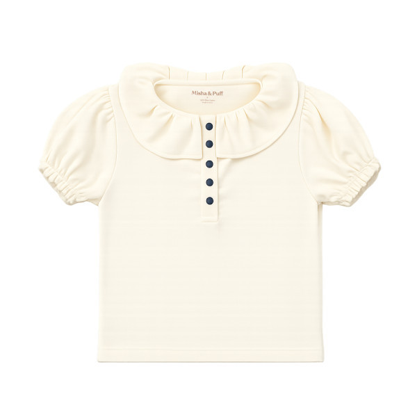 키즈 ULLA 퍼프 슬리브 티셔츠 마르지판 K3028S26 007