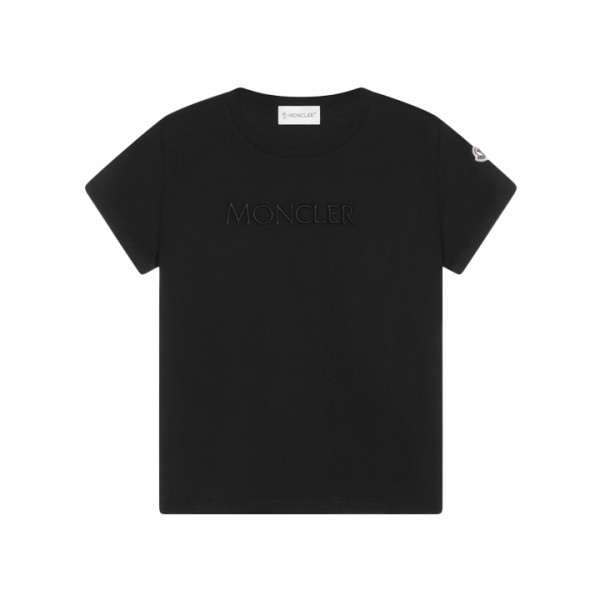 ◆키즈◆키즈 로고 패치 엠보 로고 반팔 티셔츠 블랙 8C000 09 89AT9 999