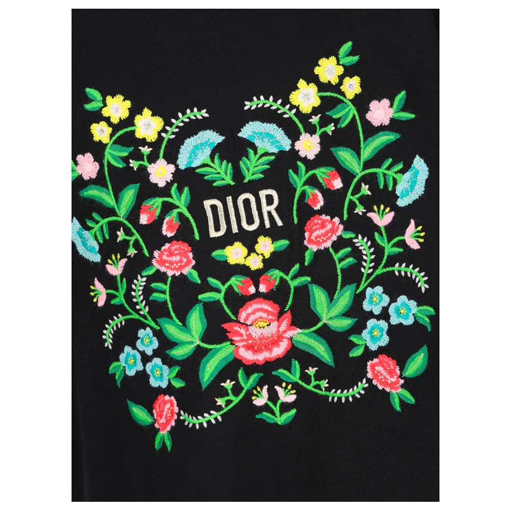 ◆키즈◆24SS 키즈 로고 자수 티셔츠 블랙 4SBM13TEEC 900