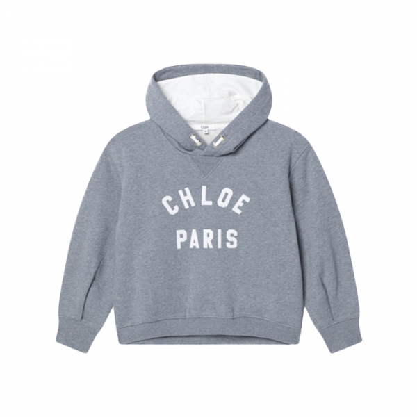 ◆키즈◆키즈 자수 로고 후드 맨투맨 헤더그레이 C20646 A46