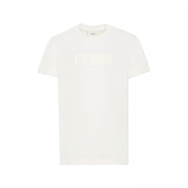 ◆키즈◆여성 엠보 로고 반팔 티셔츠 화이트 JUI202 7AJ F0TU9