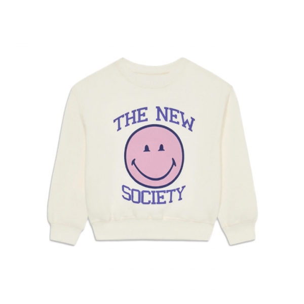 ◆키즈◆키즈 스마일 프린팅 맨투맨 화이트 SMILEY S MOON.WH