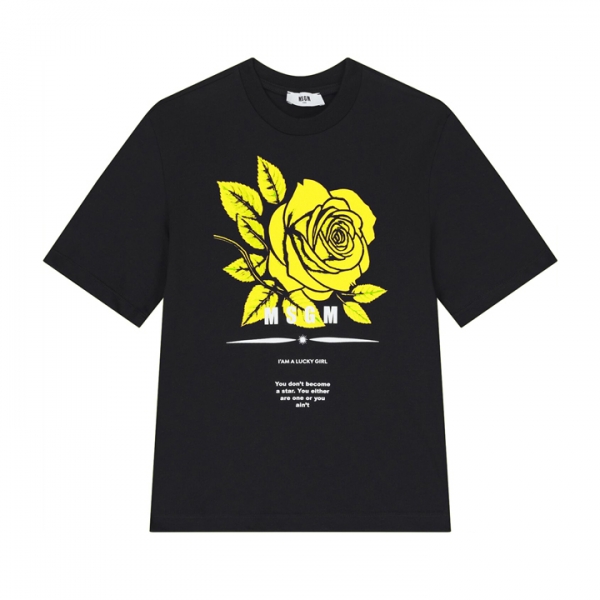 ◆키즈◆25FW 여성 로즈 로고 티셔츠 블랙 F5MSJGTH039 11041