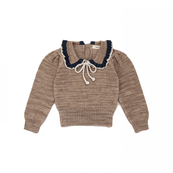 ◆키즈◆키즈 에스텔 드로스트링 니트 카키브라운 K1226W25 670