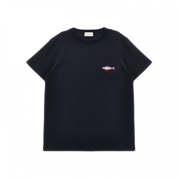 ◆키즈◆키즈 SQUALO 로고 패치 반팔 티셔츠 네이비 8C000 30 89AFV 778