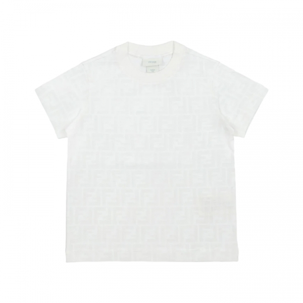 ◆키즈◆키즈 FF 프린팅 패턴 반팔 화이트 JUI181 ATRV F0TU9