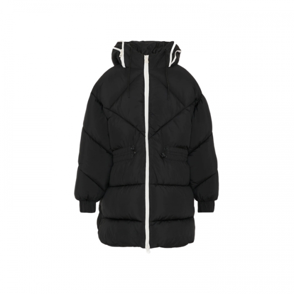 ◆키즈◆여성 후드 지퍼 소프트 나일론 푸퍼 자켓 블랙 F5MSJGPF005 110