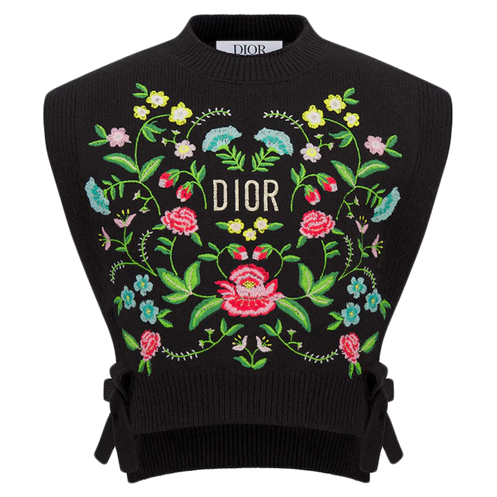 ◆키즈◆24SS 키즈 로고 자수 울 조끼 블랙 4SBM14PULC 14H