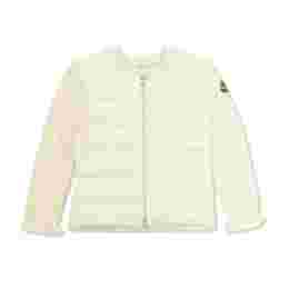 ◆키즈◆25FW 키즈 로고 패치 니트 믹스 패딩자켓 아이보리 9B000 03 M1131 040