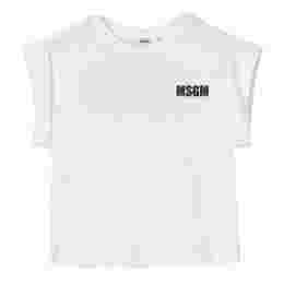 ◆키즈◆25SS 여성 탑 로고 티셔츠 화이트 S5MSJGTH083 001