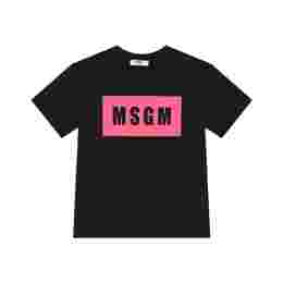 ◆키즈◆키즈 베이직 박스 로고 티셔츠 블랙 S4MSJUTH010 110