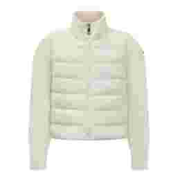◆키즈◆25FW 키즈 로고 패치 니트 믹스 패딩자켓 아이보리 K2 954 9B000 02 M1241 035