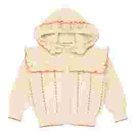 ◆키즈◆25SS 키즈 코츠월드 후디 가디건 아이보리/오렌지 K2001S25 298