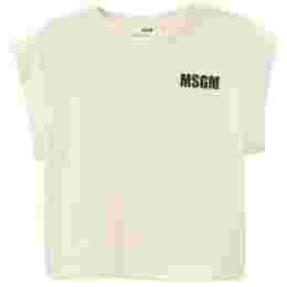 ◆키즈◆25SS 키즈 탑 로고 티셔츠 아이보리 S5MSJGTH083 013
