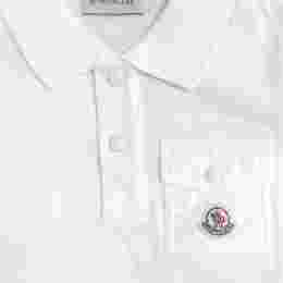 ◆키즈◆여성 MANICHE CORTE 로고 패치 포켓 폴로 티셔츠 화이트 8A000 06 89ALK 034