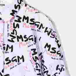 ◆키즈◆21SS 여성 올 오버 로고 셔츠 드레스 화이트 MS026942 001