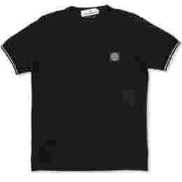 ◆키즈◆25SS 키즈 로고 패치 티셔츠 블랙 K1S16 2100001 S0018 V0029
