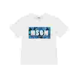 ◆키즈◆키즈 박스 로고 프린트 티셔츠 화이트 S4MSJBTH257 001