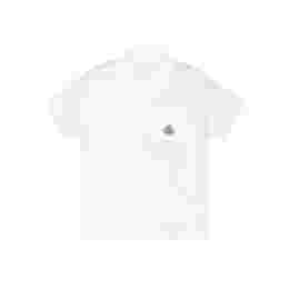 ◆키즈◆키즈 MANICHE CORTE 로고 패치 포켓 폴로 티셔츠 화이트 8A000 06 89ALK 034