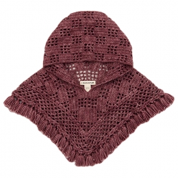 ◆키즈◆24FW 키즈 크로셰 후드 케이플릿 플럼 MP175025 555