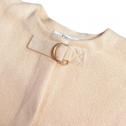 ◆키즈◆키즈 니트 케이프 코트 스톤 베이지 C20667 257