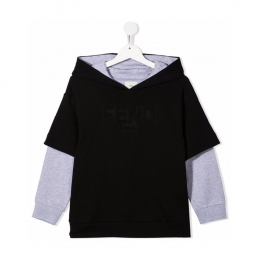 ◆키즈◆21FW 키즈 자수 로고 후드 점퍼 블랙 JMH147 5V0 F0GME