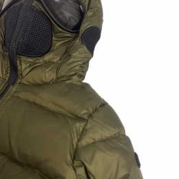 ◆키즈◆여성 나일론 립스탁 사이드집업 고글패딩 올리브나이트 JG 540B T KJ5 322