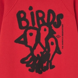 ◆키즈◆24FW 키즈 로고 버드 맨투맨 레드 F24023 185FT