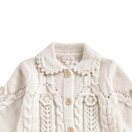 ◆키즈◆24FW 키즈 플로럴 로우니 가디건 크림 C0012 CREAM