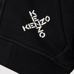 ◆키즈◆21FW 키즈 빅 X 로고 후드집업 블랙 K25129 09P