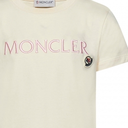 ◆키즈◆24SS 여성 로고 자수 레터링 티셔츠 아이보리 8C000 05 83907 050