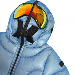 ◆키즈◆여성 웨이브 퀄팅 고글 후드 패딩자켓 시아노블루 JX 694R T MBT4 283