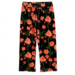 ◆키즈◆22FW 키즈 로즈 패턴 벨루어 트레이닝 팬츠 블랙 22730123 99