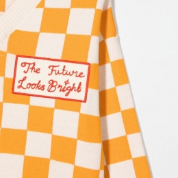 ◆키즈◆22FW 키즈 체크 프린트 니트 오렌지 22620115 26