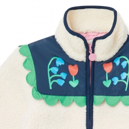 ◆키즈◆23FW 키즈 플로럴 플리스 자켓 크림 TT2B97 Z0506 101