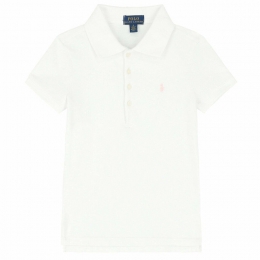 ◆키즈◆23SS 여성 포니 자수 카라 티셔츠 화이트 573242 005