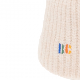 ◆키즈◆23FW 키즈 로고 자수 골지 니트 후드 베이지 223AI024 200