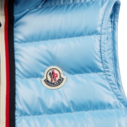 ◆키즈◆25SS 키즈 DORCAS 도르가 로고 패치 패딩조끼 블루 1A000 62 597YX 71P