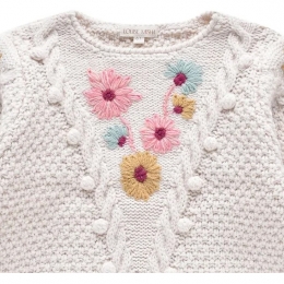 ◆키즈◆23FW 키즈 ACACIA 폼폼 디테일 니트 크림 J0085 CREAM