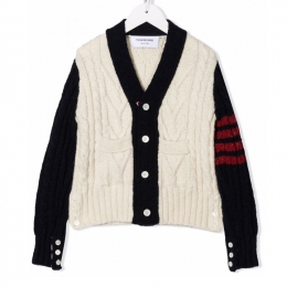 ◆키즈◆22FW 여성 사선 케이블 가디건 아이보리 KKC001A Y1502 960