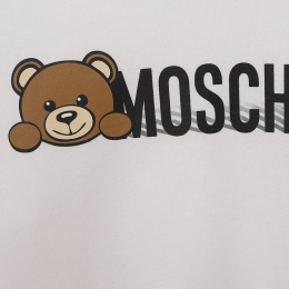 ◆키즈◆23FW 키즈 테디 로고 프린팅 맨투맨 화이트 HWF05R LCA40 10101