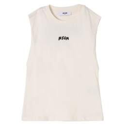 ◆키즈◆25SS 키즈 로고 민소매 티셔츠 크림 S5MSJBTH007 013