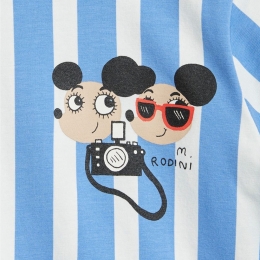 ◆키즈◆23SS 키즈 리츠라츠 스트라이프 티셔츠 블루 23220149 60