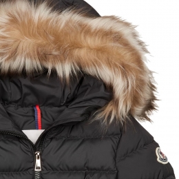 ◆키즈◆25SS 키즈 BOEDETTE 로고 패치 후드 패딩 다운 자켓 블랙 1A000 47 54A81 999