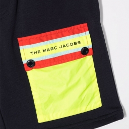 ◆키즈◆22SS 키즈 로고 포켓 스윔 숏팬츠 블랙/옐로우 W24258 84E