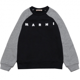 ◆키즈◆23FW 키즈 로고 프린팅 컬러 블럭 맨투맨 블랙 M00818 M00NI 0M900